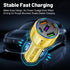 5-Port 75W USB C Car Charger, PD30W & QC3.0 Fast Charging Cigarette Lighter USB Charger Adapter for iPhone/Android/Samsung/iPad (Yellow)......