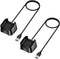 QIBOX Charger Compatible with Fitbit Versa 2 (Not for Versa/Versa Lite), 2-Pack Replacement USB Charging Cable Dock Stand for Versa 2 Health & Fit...