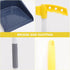 Broom and Dustpan Set Dust Pan and Broom with Long Handle Heavy Duty Broom Dustpan Cleaning Tool for Home Kitchen Room Office Dorm Lobby Floor Blu...
