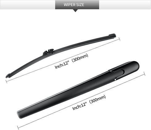 Rear Wiper Blade and Arm Assembly, Replacement Rear Windshield Wiper for Ford Escape 2020 2021 2022...