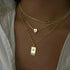 Gold Initial Heart Necklace for Women Girls 14K Gold Plated Letter Necklace Dainty Gold Herringbone Chain Heart Choker Necklace Personalized Name ...
