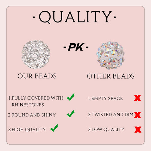 150 pcs 10mm Rhinestone Beads for Crafting, Dark Red Shiny Round Shamballa Disco Beads Bulk, Fancy Sparkle Crystal Clay Bead for Necklace Bracelet...