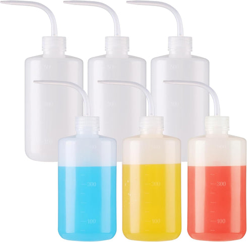 6 pcs 16 oz Tattoo Wash Bottle Squeeze,500ml LDPE Plastic Squeeze Lab Washing Bottle, Lash Water Bottle,Tattoo Supplies...