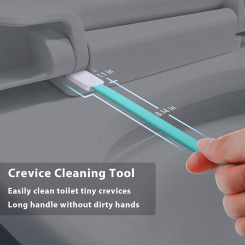 40pcs Crevice Cleaning Brush Tool, Disposable Toilet Brush for Toilet Seat Gaps, Crack and Crevice Cleaner Tools, Blue...