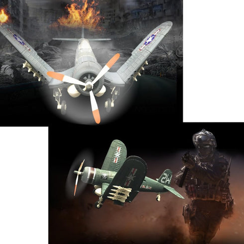 Military Attack Combat Helicopter Play Set with Accessories,WWII Pirate Fighter Jet,Boys Military Toys with Elite Force Army Ranger Action Figures...