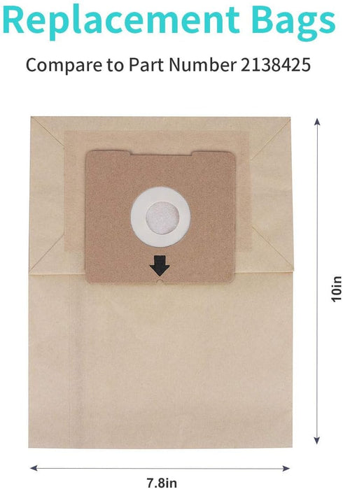 KEEPOW Zing Vacuum Bags for Bissell, 12 Pack Zing Bags 2154 4122 Compatible with Bissell Zing Canister Vacuum 1668, Zing Canister Bags Replacement...