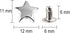 100 Sets 12MM Silver Star Rivets for Leather Star Rivet Studs Garment Rivets Leather Rivets Studs and Spikes for Leather Craft Clothing Bags Belts...
