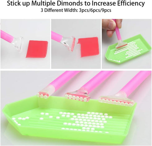 Tomorotec Complete 5D Diamond Painting Kit Tool, Diamond Painting Accessories, Light Drill Pens, Fix Tools Aligning Repair, Painting Roller, Stora...