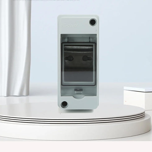 2 Way Circuit Breaker MCB Distribution Protection Box with DIN Rail, IP65 Waterproof,for Miniature Circuit Breaker, Electrical Box for Indoor Wall...