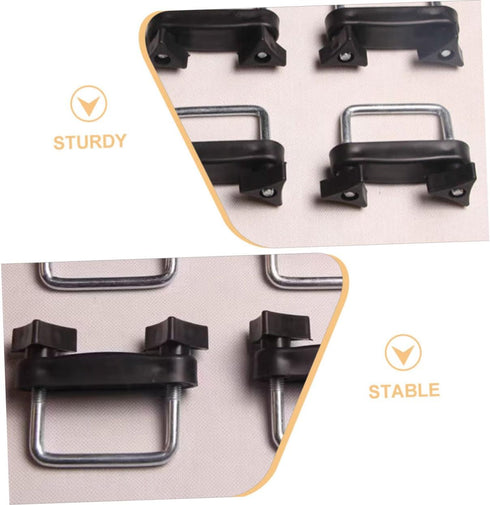 Luggage Rack Accessories Tools Car Automotive U Brackets Roof Rack Mounting Brackets Roof Rack Clamps Mounting Fitting Lock Nuts Roof Luggage Acce...