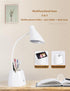 LED Desk Lamp, Desk Light with 3 Light Modes, Stepless Dimming, USB Rechargeable Touch 360 ° Flexible Gooseneck with Pen Holder and Cell Phone Sta...