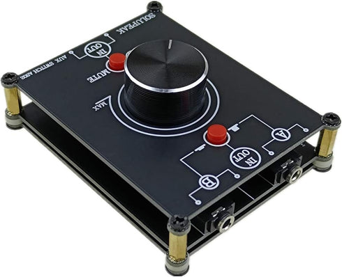 2 in 1 out 3.5mm Stereo audio switch box, Audio source signal selector, 2 way speaker switcher...