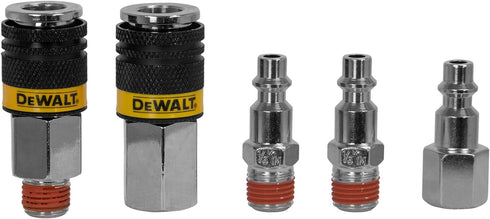 Dewalt DXCM036-0208 5-Piece 1/4 in. NPT Industrial Coupler and Plug Kit...