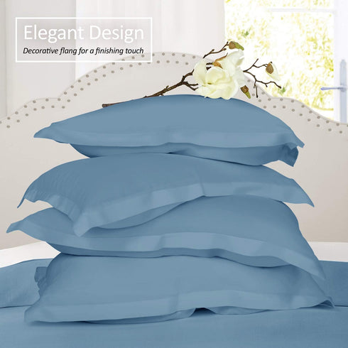Nestl Soft Pillow Shams Set of 2 - Double Brushed Microfiber Pillow Covers - Hotel Style Premium Bed Pillow Cases, with 1.5” Decorative Flange, Ki...