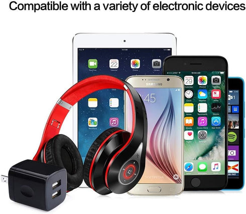 Phone Charger Box, 5Pack 2.1A Dual Port USB Wall Charger Plug Cube Power Adapter for iPhone 15 14 13 12 11 XS XR X,iPad,Samsung Galaxy A54 A14 S24...