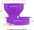 Collapsible Silicone Microwave Hot Air Popcorn Popper Bowl With Lid and Handles (Purple)...