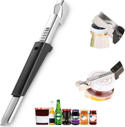 Adjustable Multifunction Lid Opener for Weak Hands, CCKHDD Stainless Steel Jar Can Opener Bottle Opener for Seniors with Arthritis,with Bottle Cap...