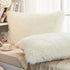 JAUXIO Long Faux Fur Soft Soild Decorative Pillowcase Oblong Fluffy Throw Pillow Cover Velvet Shaggy Plush Cushion Case Set of 2 Zipper Closure Ki...