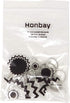 Honbay 20PCS Adjustable Blank Rings with 10mm Flat Bases Jewelry Making Supplies...