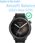 Compatible for Amazfit Balance (2023 New GTR) Screen Protector (3 Pack) SmartWatch 9H Tempered Glass Film Clear Bubble-Free...