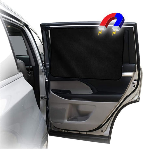 ggomaART Car Side Window Sun Shade - Universal Reversible Magnetic Curtain for Baby and Kids with Sun Protection Block Damage from Direct Bright S...