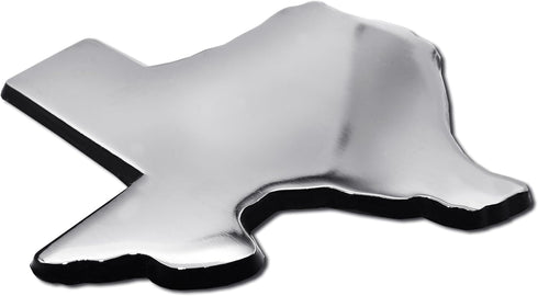 Elektroplate State of Texas Chrome All Metal Emblem for Cars, Trucks, and All Auto | Universal Fit at 3.1" x 3.25" | Weatherproof...