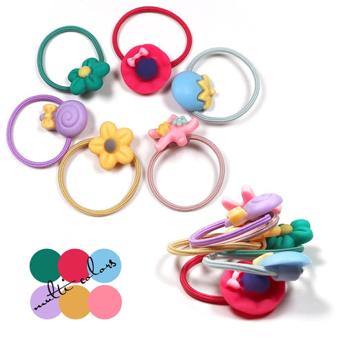 WillingTee 120pcs (60 pairs) Mix Colors GElastic Hair Ties Soft Rubber Bands Hair Bands Holders Pigtails Accessories for Girls Infants Toddlers Ki...