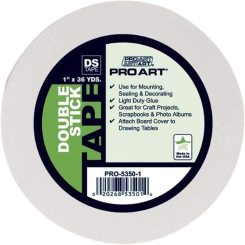PRO ART Double Stick Adhesive Tape, 1/2-inch x 36-Yard Roll, Transluscent...