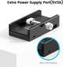 ORICO USB 3.0 Hub, USB Hub Clamp, Aluminum 4-Port USB Splitter with Extra Power Supply Port and 4.92 FT USB Data Cable, Desktop Powered USB Hub fo...