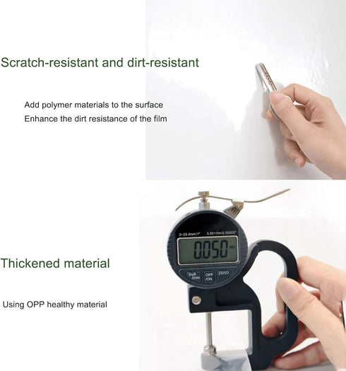 Clear Wall Protector Contact Paper Electrostatic Adsorption Removable Kids to Write Board Dry Erase Kitchen Waterproof Backsplash Heat Resistant T...