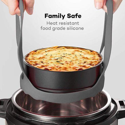 Pressure Cooker Sling, Silicone Bakeware Sling for 3Qt Instant Pot, Multi-function Cooker Anti-scalding Bakeware Lifter Steamer Rack, BPA-Free Sil...