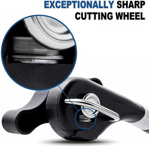 PAKITNER- Safe Cut Can Opener, Smooth Edge Can Opener - Handheld Easy Turn Knob, Manual Can Opener, Ergonomic Smooth Edge, Food Grade Stainless St...