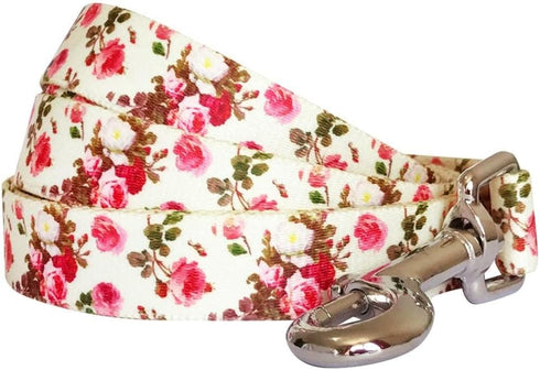 Blueberry Pet 9 Patterns Durable Spring Scent Inspired Pink Rose Print Ivory Dog Leash 5 ft x 3/4", Medium, Leashes for Dogs...