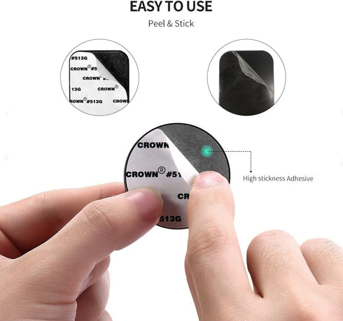 Phone Magnet,Magnet for Phone Case Car Mount,4 Piece Phone Magnet Plate,Metal Plates for Magnetic Mount(9 Rectangle and 9 Round) Magnet for Phone ...