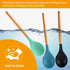 3 Pcs Large Silicone Spoon Wooden Handle Wood Handle Mixing Spoons Silicone Mixing Spoon for Cooking Baking Stirring Silicone Spoons Nonstick Heat...