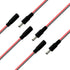 DC5.5x2.1mm, Barrel Connector, Pigtail DC Power Connector, 1V-36V Power Adapter 0.8 Flat Thick and Thickened (1ft-3 Pair Pack)...