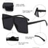 GRFISIA Square Oversized Sunglasses for Women Men Flat Top Fashion Shades...