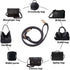 PandaHall DIY PU Leather Bag Knitting Set, Leather Bottom/26' Shoulder Strap/Bag Twist Lock/Flap Cover/Buckles for Crochet Handbag Tote, Black (7 ...