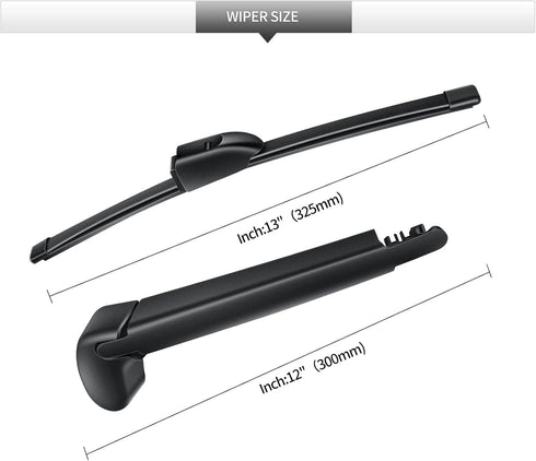 Replacement For Jaguar F-PACE 2017-2023 Rear Windshield Wiper Blade Arm Set-Car Back window Wiper Assembly Replacement (Rear Wiper for Jaguar F-PA...