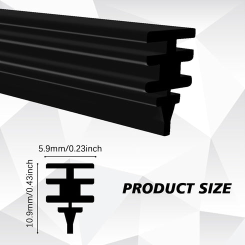 4PCS Wiper Blade Refills Silicone Windshield Wiper Replacement Strip, DIY Adjustable Automotive Rubber Frameless Window Boneless Insert Wiper Blad...