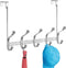 iDesign York Metal Over the Door Organizer, 5-Hook Rack for Coats, Hats, Robes, Towels, Jackets, Purses, Bedroom, Closet, and Bathroom, 15.28" x 5...