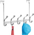 iDesign York Metal Over the Door Organizer, 5-Hook Rack for Coats, Hats, Robes, Towels, Jackets, Purses, Bedroom, Closet, and Bathroom, 15.28" x 5...