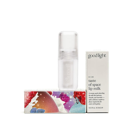 Good Light Taste of Space Lip Milk, Lip Hydration, Helps Smooth and Nourish Lips, Absorbs Quickly, Vegan Lip Care, Delicious Raspberry Flavor, 0.1...