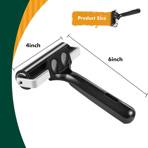 Lydia's Deal Rubber Roller Brayer for Printmaking, Ink Roller Tool Brayer Rollers for Crafting, Printing, Inking and Stamping (4-Inch, Black)...