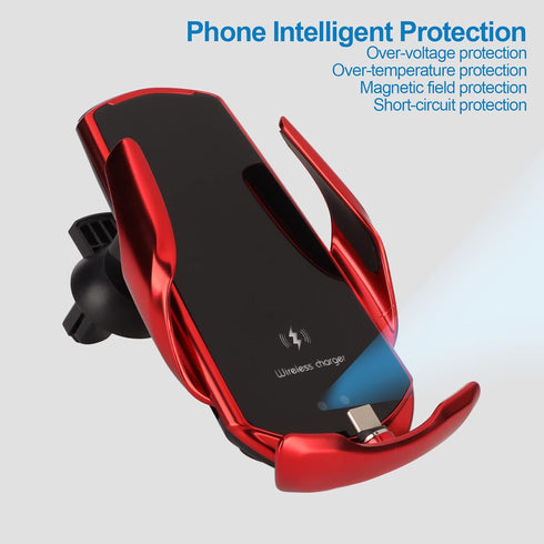 Q3 15W Smart Sensor Car Magenetic Charger Smart Sensing Wireless Charger Automatic Clamping Arm 360 Degree Spherical Joint Pivot for iPhone Series...