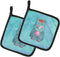 Caroline's Treasures BB7381PTHD Rhinoceros Watercolor Pair of Pot Holders Kitchen Heat Resistant Pot Holders Sets Oven Hot Pads for Cooking Baking...