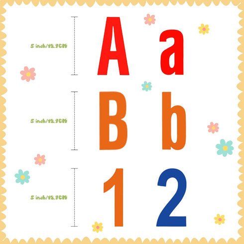 Tenare 268 Pcs Bulletin Board Letters Alphabet Letters Numbers and Punctuation Cutouts Letters Fun Bulletin Board Set for Classroom Chalkboard Bul...