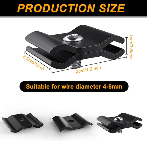 18 Pcs Gridwall Joining Clips Black Wire Grid Panel Connector Grid Panel Joiner Connectors Grid Wall Clamps Grid Connectors for Wall Grid Panels (...