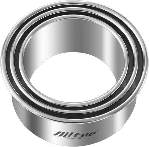 ALLTOP Circle Biscuit Cutter Set –Stainless Steel Baking Supplies for Effortless Round Cookie Shaping, Pastry & Fondant Tool Creation–Precise Cut ...