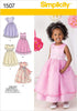 Simplicity 1507 Toddler Girl's Formal Dress Sewing Pattern, Sizes 1/2-3...